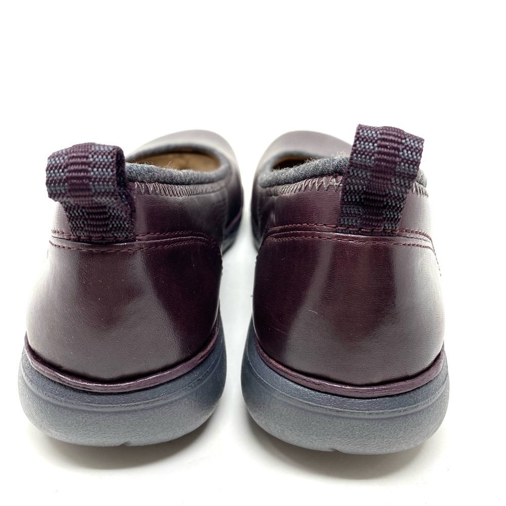 Clarks Un Elita Aubergine Leather comfort flats - Picture 6 of 9